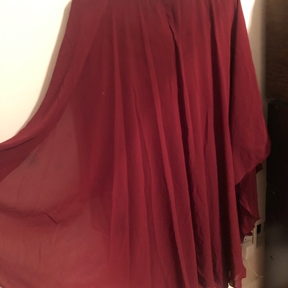 Deep red maxi skirt - Picture 4 of 6